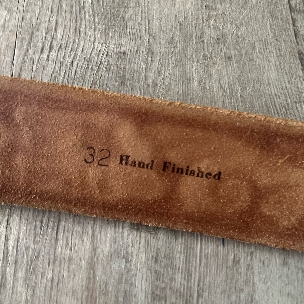 Verkamp’s western Floral Embossed Tan Leather Belt with Silver Buckle - Picture 11 of 15